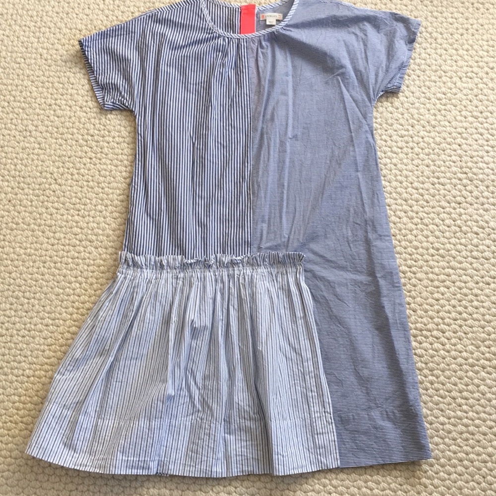 Crewcuts Blue Striped Kids Casual Dress